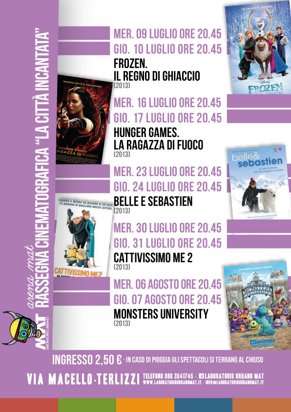 Locandina rassegna ARENA MAT: La Città Incantata
